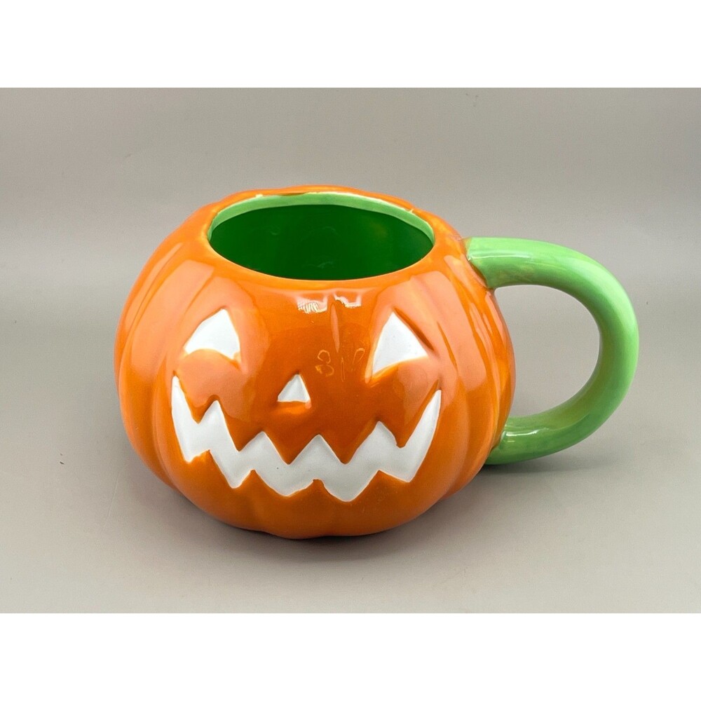 Certified Intl Scaredy Cat Pumpkin Jack O Lantern Mug Halloween Janelle Penner